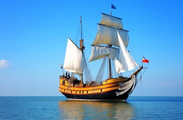 sailing ship in the sea