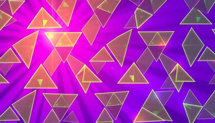 Abstract Background Featuring Illuminated Triangles