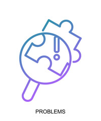 Purple gradient line product presentation icon that shows softness and stability