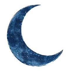 PNG Antique of moon astronomy night blue.