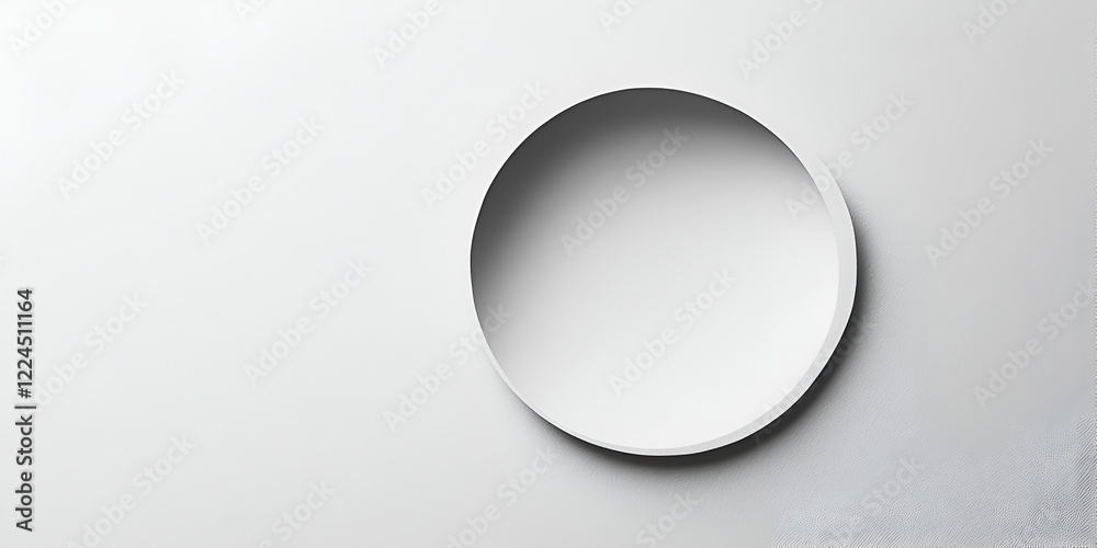 Poster circular minimalist design: a simple yet elegant image showcasing a recessed circular element agains