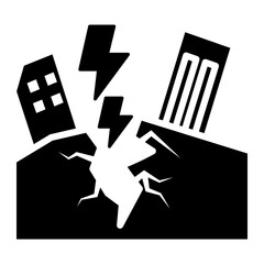 earthquake Solid icon