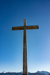 Summit cross, cross, Jesus, God, mountains, Alps, alpine, climbing, mountaineering, hiking, snow, winter, Allgäu, summit, peak, sun, sunlight, weather, freedom, faith, believe, pray, Jesus cross