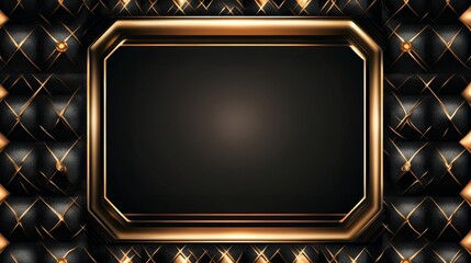 Elegant Black and Gold Frame Design with Luxurious Texture