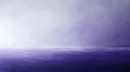Obraz premium Misty Purple Mountain Lake: A Serene Landscape