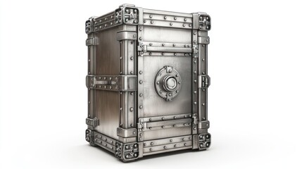 Fototapeta premium Metal vault; strongbox; secure storage.