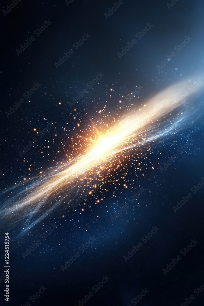 Wall mural stunning galaxy with exploding star in deep space