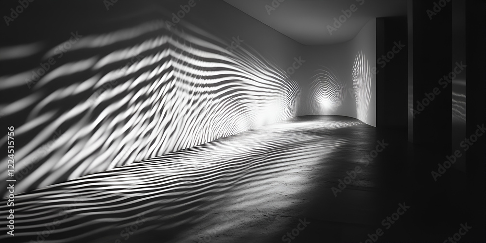 Poster abstract light patterns: a captivating abstract photograph capturing the interplay of light and shad
