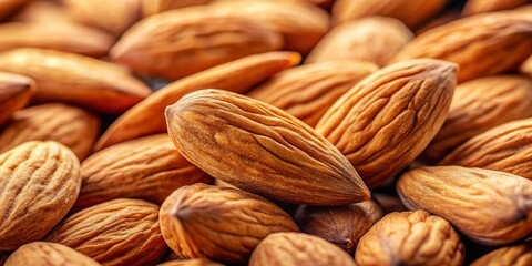 Fototapeta premium Close-up of Shelled Almonds, High Depth of Field, Studio Lighting, Nut Food Photography