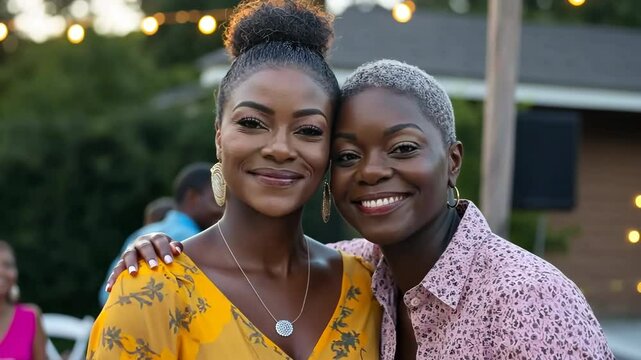 Two women are smiling at the camera