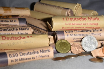 Fototapeta premium Deutsche Mark, Rollengeld, Geld 