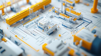 Detailed architectural concept showcasing a sleek modern multilevel urban structure