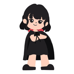 Fototapeta premium Cute Vampire Girl Halloween Costume