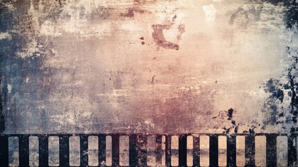 Fototapeta premium Vintage Film Strip Background with Grunge Texture and Warm Tones