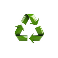 Obraz premium 3D Green Recycling Symbol Eco-Friendly and Sustainable Concept