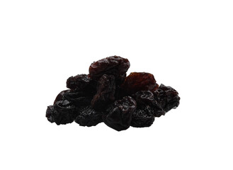 Heap of black raisins isolated on transparen png.