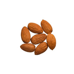 Almonds isolated on transparen png.