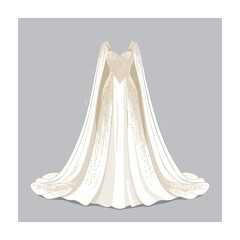 Bridal fashion and accessories vector illustration