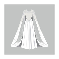 Bridal fashion and accessories vector illustration