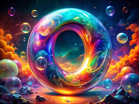 Colorful Abstract O Logo Design: Bubble Style Letter O for Business Branding