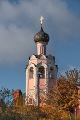 Russia, Ustie. October 06, 2018. Architecture of the Spaso-Kamenny Monastery on the Kamenny Island...