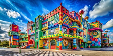 Colorful Coding Pages: Fun & Creative Architectural Design Coloring Book for Kids & Adults