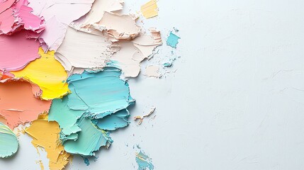 Colorful paint smears create an abstract art background, ideal for design and creativity inspiration.