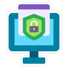 Obraz premium Cyber security Icon