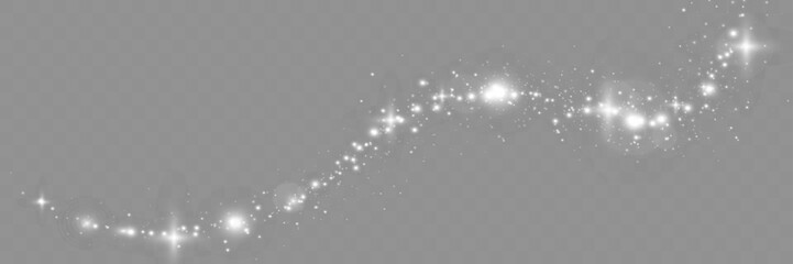 Bright glowing sparkles on a transparent background, resembling a starry or glittering effect.
