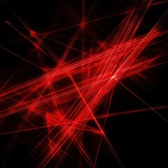 Abstract red light lines, dark background, energy, design