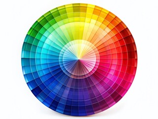 Obraz premium Color Wheel Spectrum: Harmonious Palette Double Exposure Stock Photo