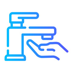 Obraz premium hand wash Line Gradient Icon