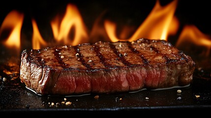Grilling perfect steak backyard barbecue food photography nighttime close-up culinary delight