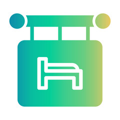 hotels sign Gradient icon