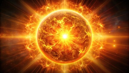 Obraz premium Solar Flare Pattern Radiating Warmth, energy, sunlight