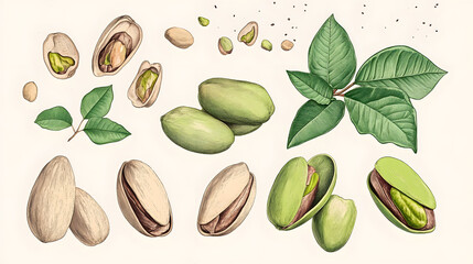 Pistachio nut are a healthy food. And it is a useful. Generative AI Illustration