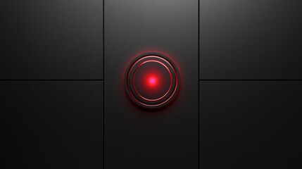 Minimalistic background featuring a clean black canvas with a glowing red dot in the center
