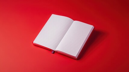 Open blank notebook with a pen ready for ideas, creativity, and inspiration to flow freely on its pages.
