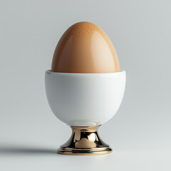 Modern egg cup showcasing elegance and luxury in soft lighting against a white background