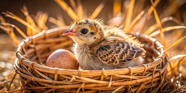Macro Photo: Rolinha/Pombinha Chick & Egg in Caatinga Nest