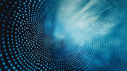 Minimalistic blue background with faint dotted patterns forming a geometric design 