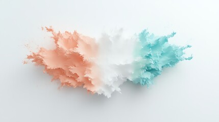 Obraz premium India s tricolor flag rendered in watercolor strokes, with soft blending creating a modern art style