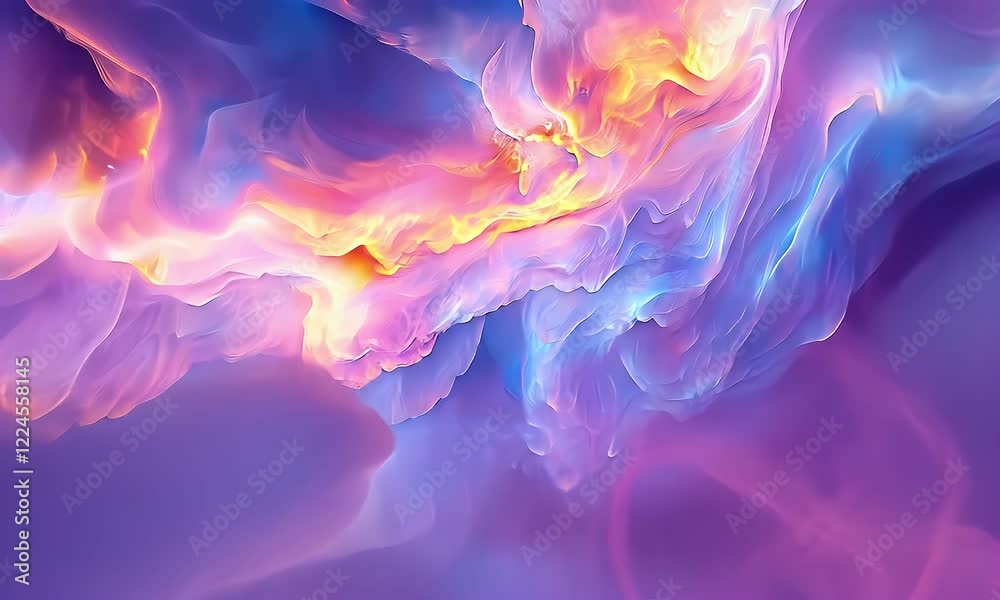 Aufkleber abstract colorful swirling cloudscape; digital art background