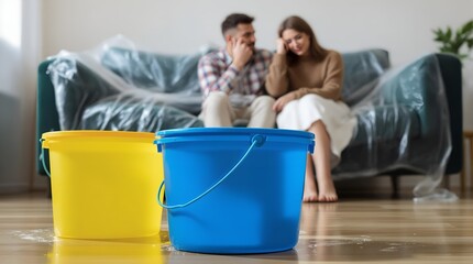Leaking Roof and Burst Pipe: Frustrated Couple Calls for Help as Water Fills Their Living Room