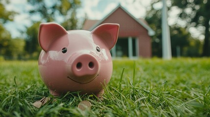 Piggy Bank in the Grass