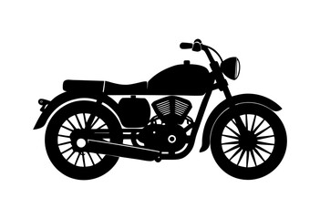 motorcycle isolated silhouette vector