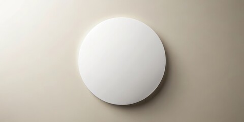 A single paper circle with a subtle drop shadow, placed on a plain background to create a sense of depth and dimensionality