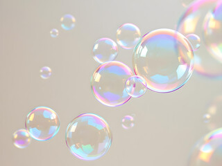 Naklejka premium Shimmering Soap Bubbles Magical Texture