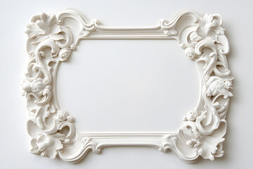 Frame mock up decorated with stucco in Renaissance and Baroque. Ornate Rococo Frame