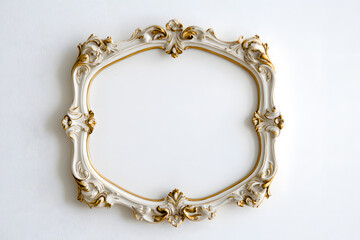 Frame mock up decorated with stucco in Renaissance and Baroque. Ornate Rococo Frame